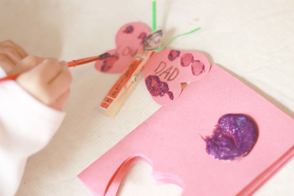 Cute heart butterefly craft for Valentine's Day or Mother's Day. This would be a great hands-on spring craft too.