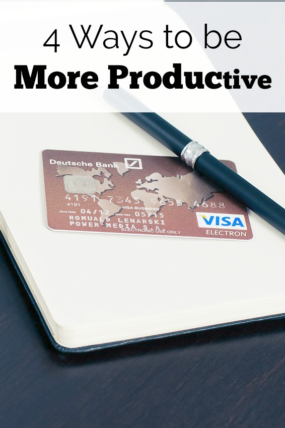 Your life is busy! I can relate. These 4 tips help me be more productive as a mom who works in the home and out of it. 