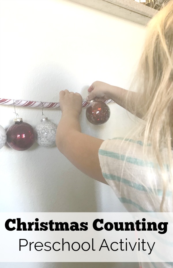 Christmas counting preschool activity is a fun and festive way to teach preschoolers number order and fine motor skills.