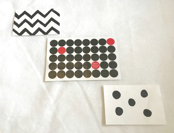 Make your own DIY contrast cards for babies to encourage infants visual stimulation and sensory activity.