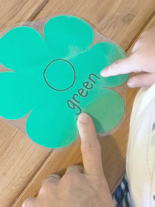 Flowers and butterflies color matching activity for preschool.