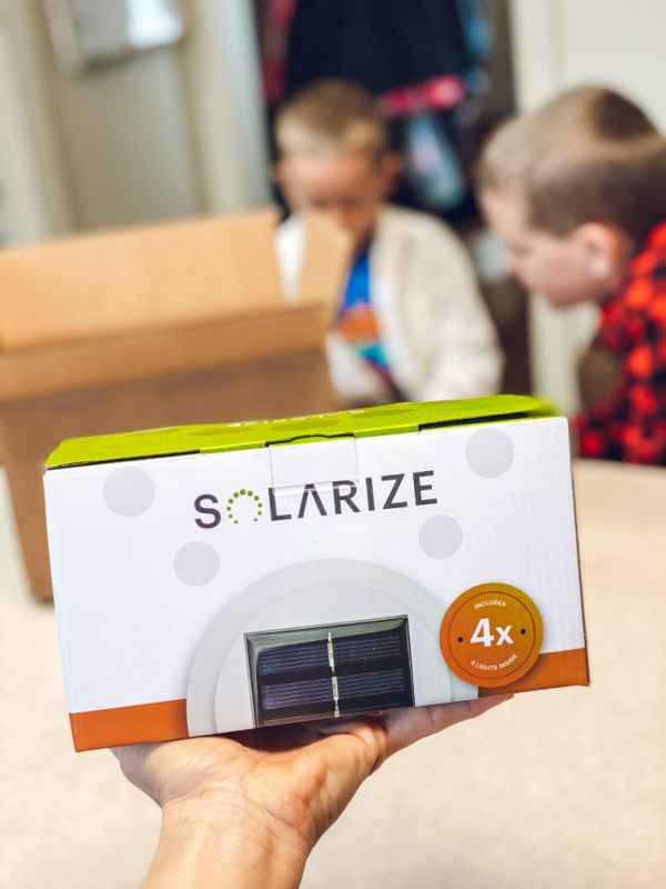 Brightology Solarize solar gutter lights add bright light outdoors for the garden or patio.