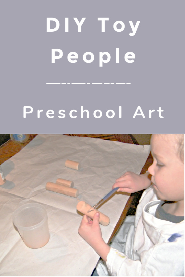 Make DIY toy people with these ideas as a preschool art project and add them to pretend play. You can get really creative with these but they are so simple.