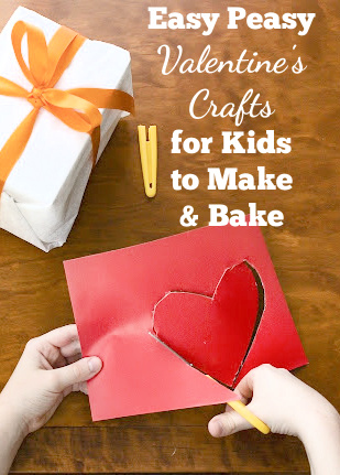 Easy crafts kids can make for Valentine's day gifts or fun indoors.