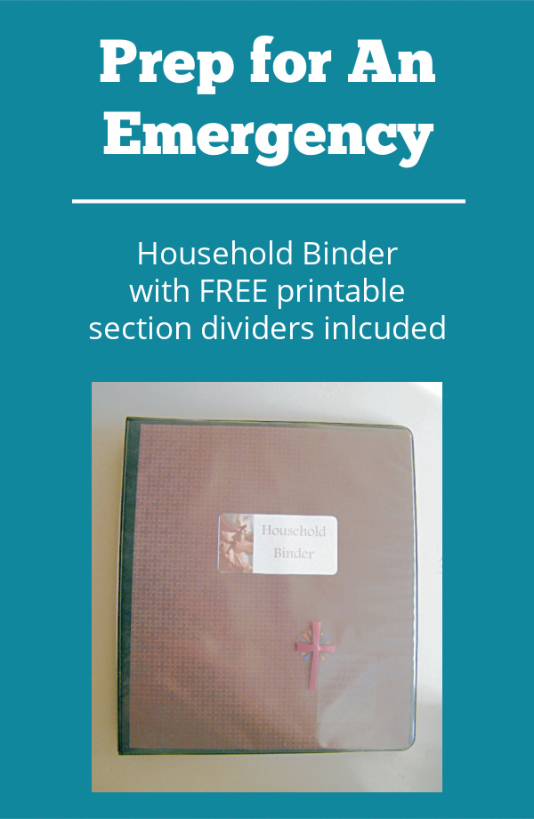 Prep for an emergency with a household binder.