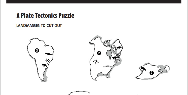 Plate Tectonics puzzle pieces to explore plate tectonics in a hands-on exploration for geology.