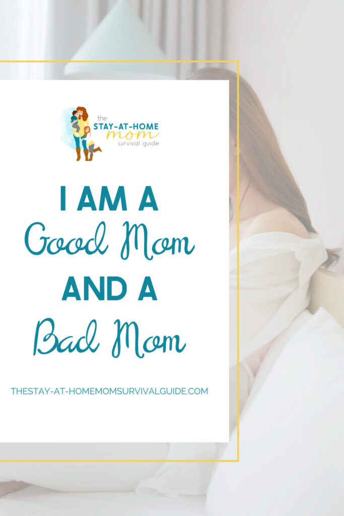Text reads I am a good mom and a bad mom.