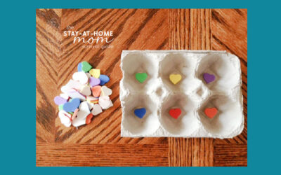 Egg Carton Color and Sticker Sorting Activity