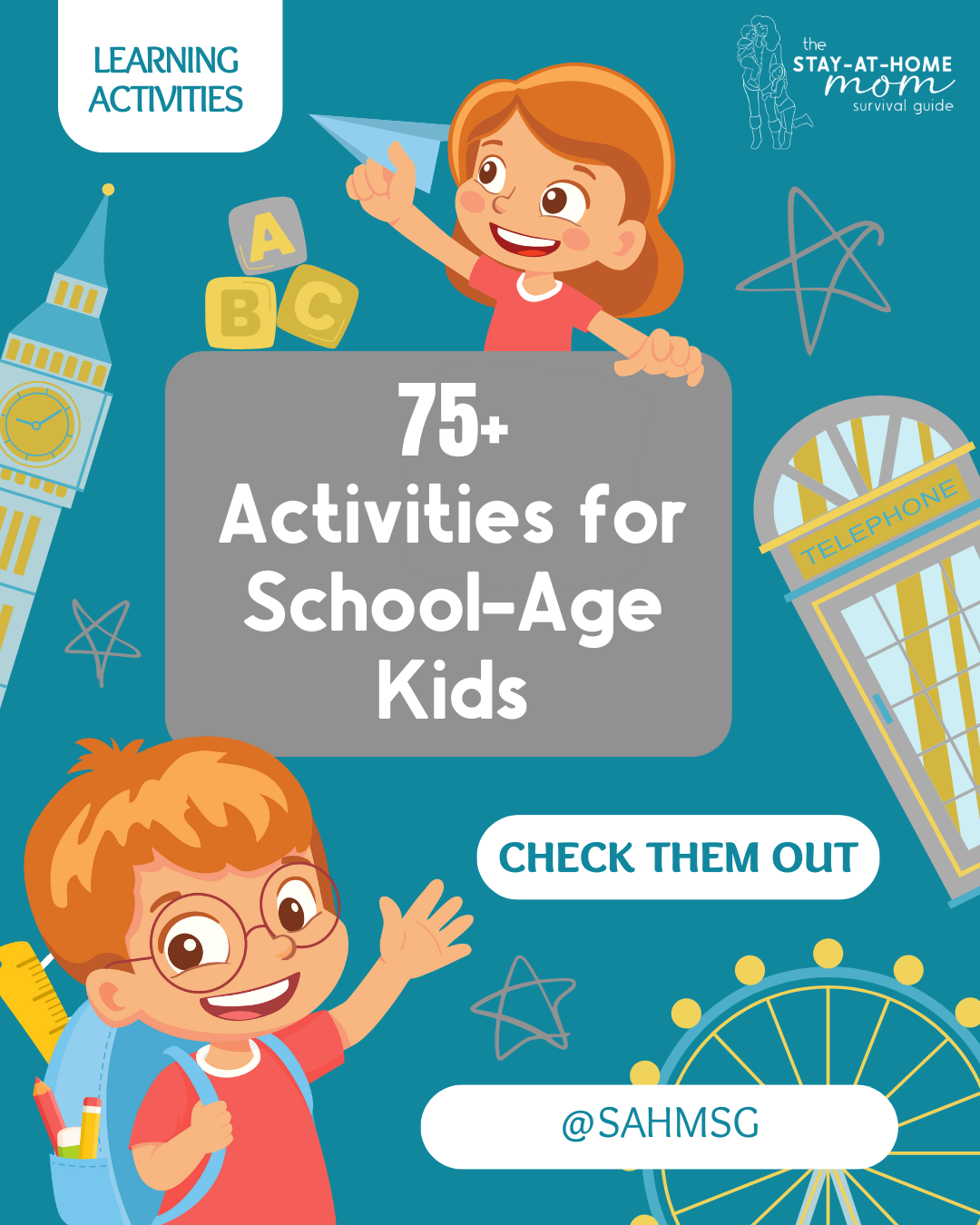 School age activities for kids in elementary school to do at home.