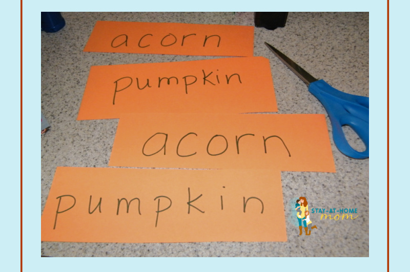 Fall Word Spelling Game