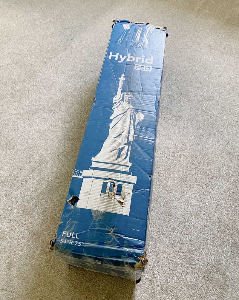 Origin Hybrid Pro Mattress in box.