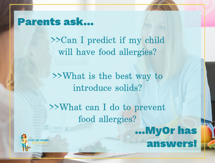 MyOr food allergy dieticians answer pressing questions for parents concerned about their child's food allergies or allergy symptoms.