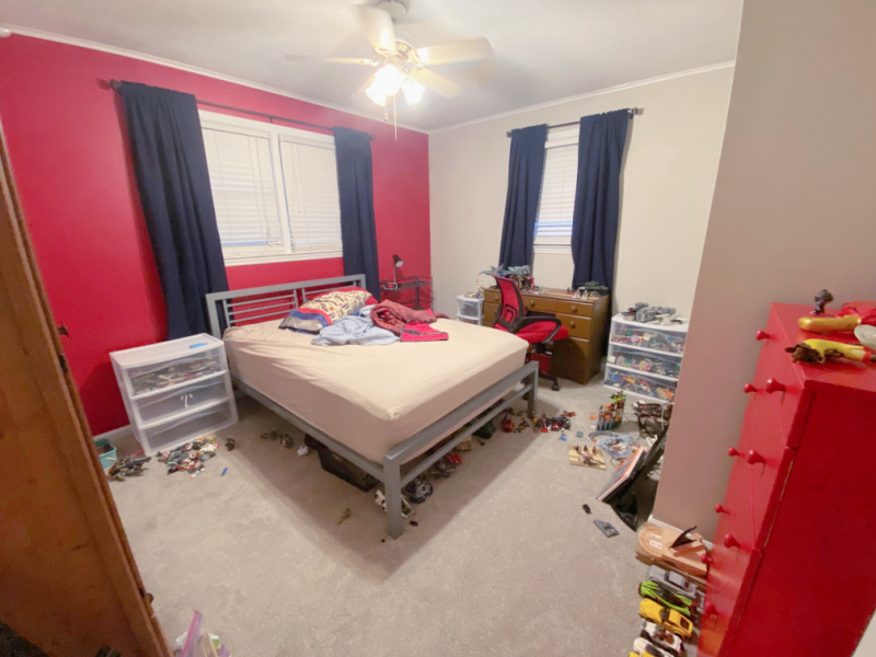 Teen boy bedroom makeover progress and quality sleep for teens plus Origin Hybrid Pro Mattress review.