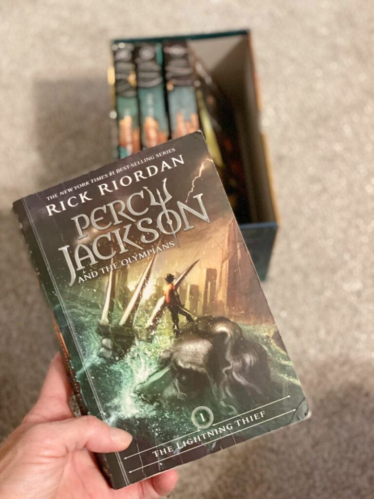 Percy Jackson series of books are a top pick for middle grade fiction to get boys reading more.