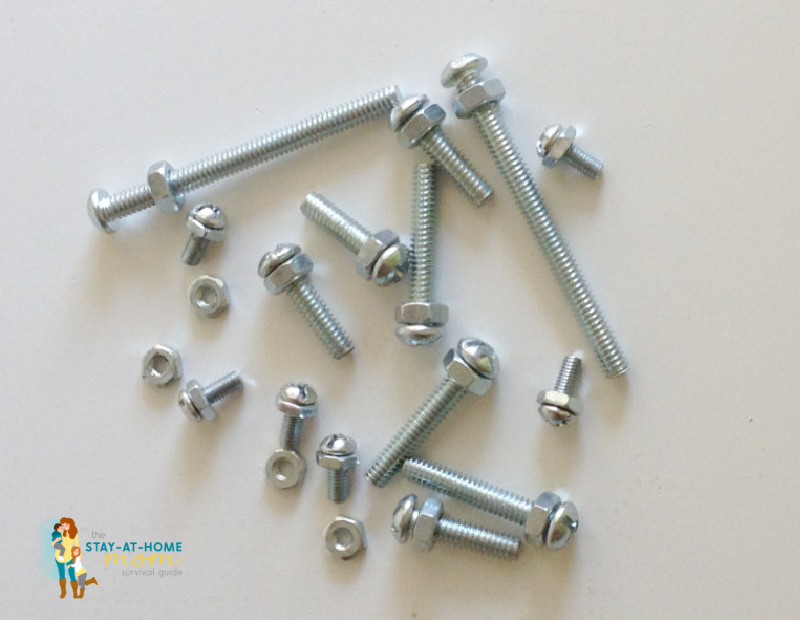 Nuts and Bolts Fine Motor Sorting and Classifying Game