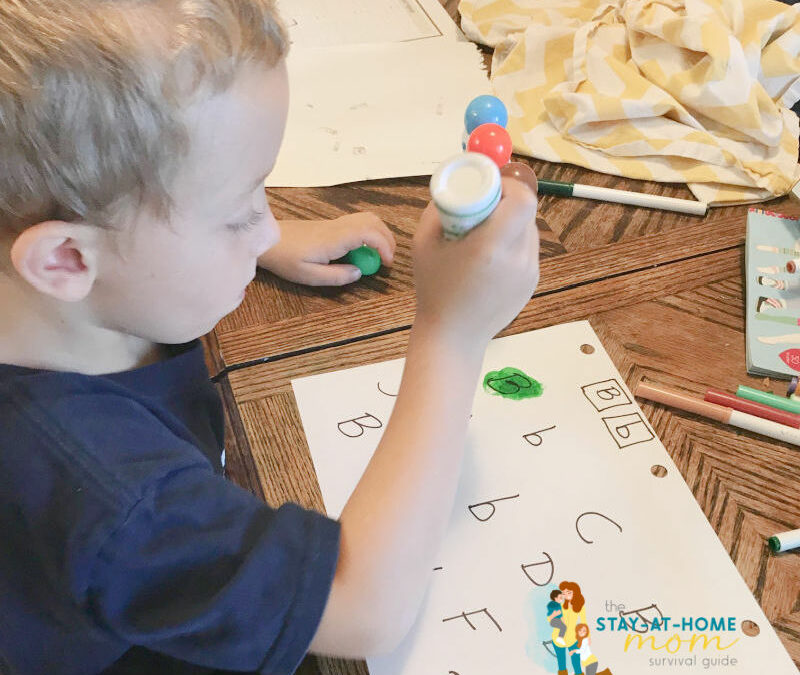 Letter Seek and Find with Paint Daubers (or Qtips)